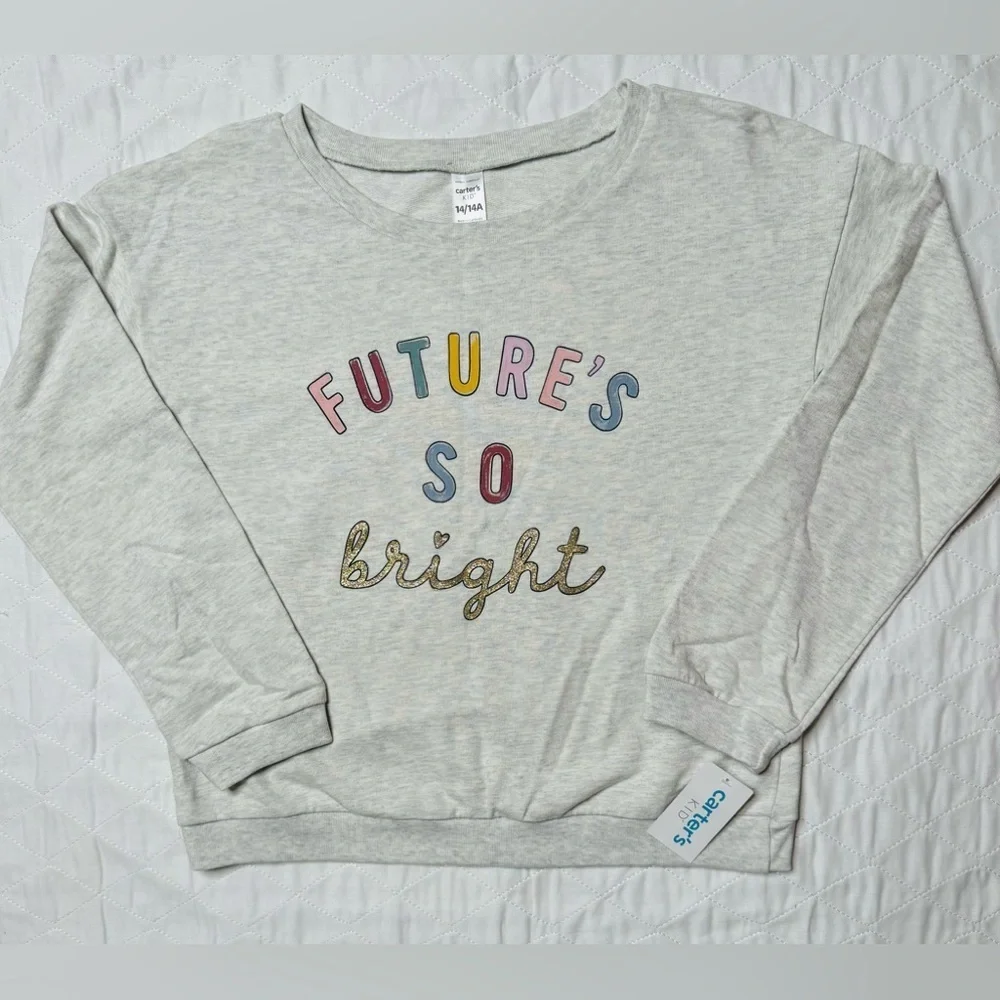 Carters‎ kid future so bright crewneck sweatshirt